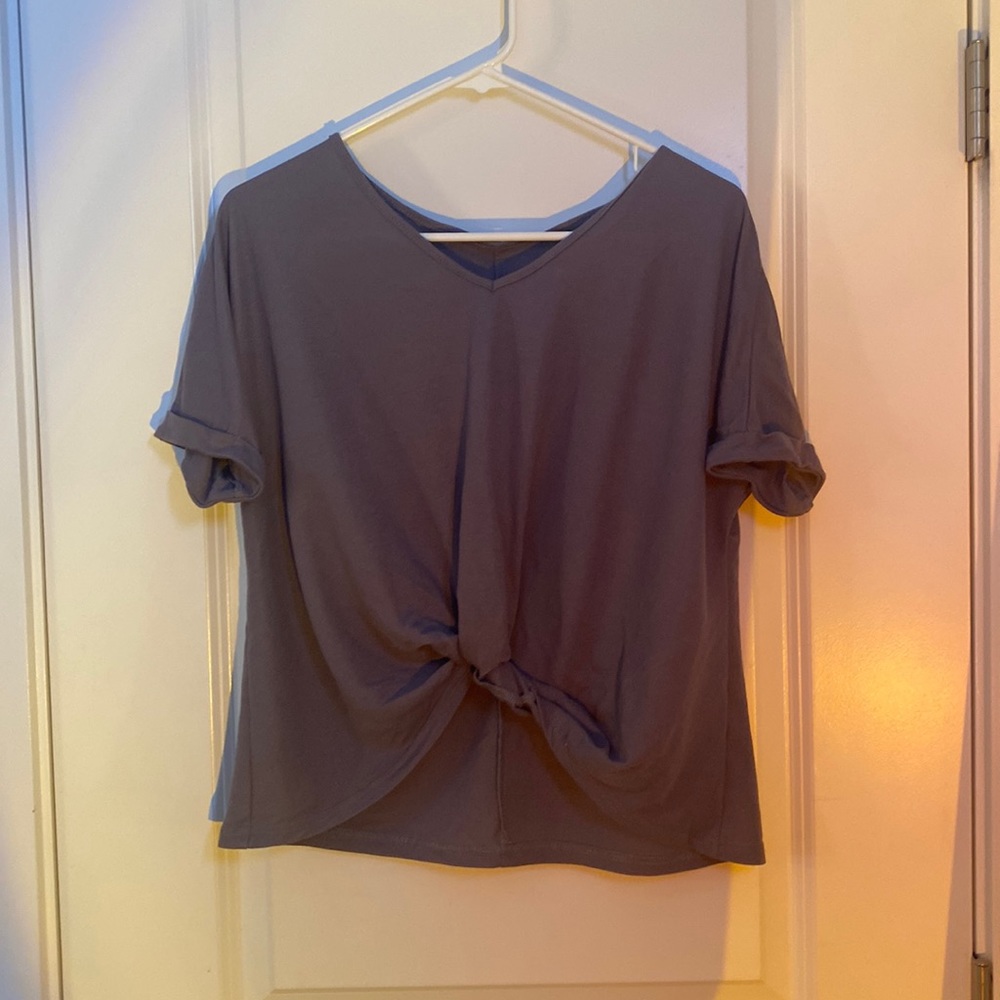 Grey Short Sleeve Top